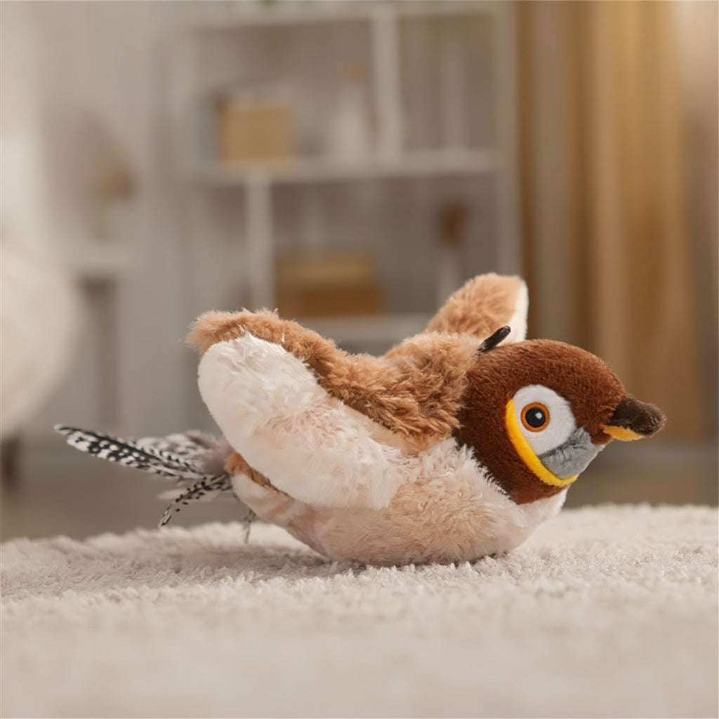 Interactive pet bird toy for cats and small dogs