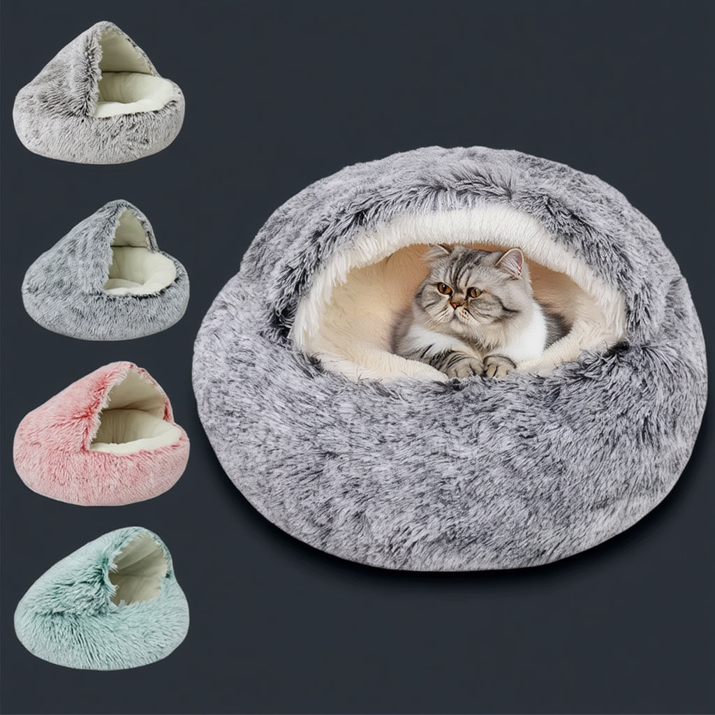 2 in 1 pet bed with cover and cushion