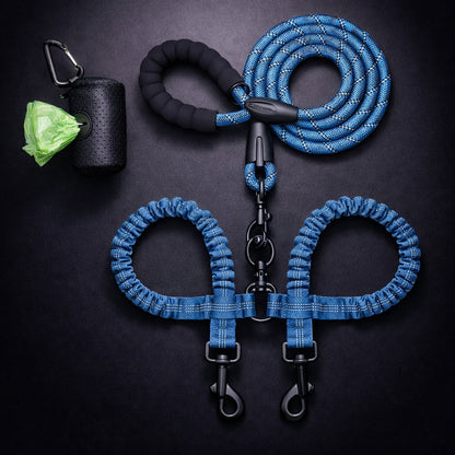 Two dog leash no tangle system