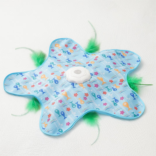 Automatic feather cat toy with interactive play modes