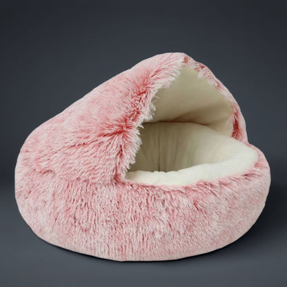 Warm plush pet bed for cats and puppies